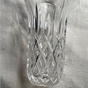 Elegant 1980s Gorham King Edward Heavy Lead Crystal Flared Vase